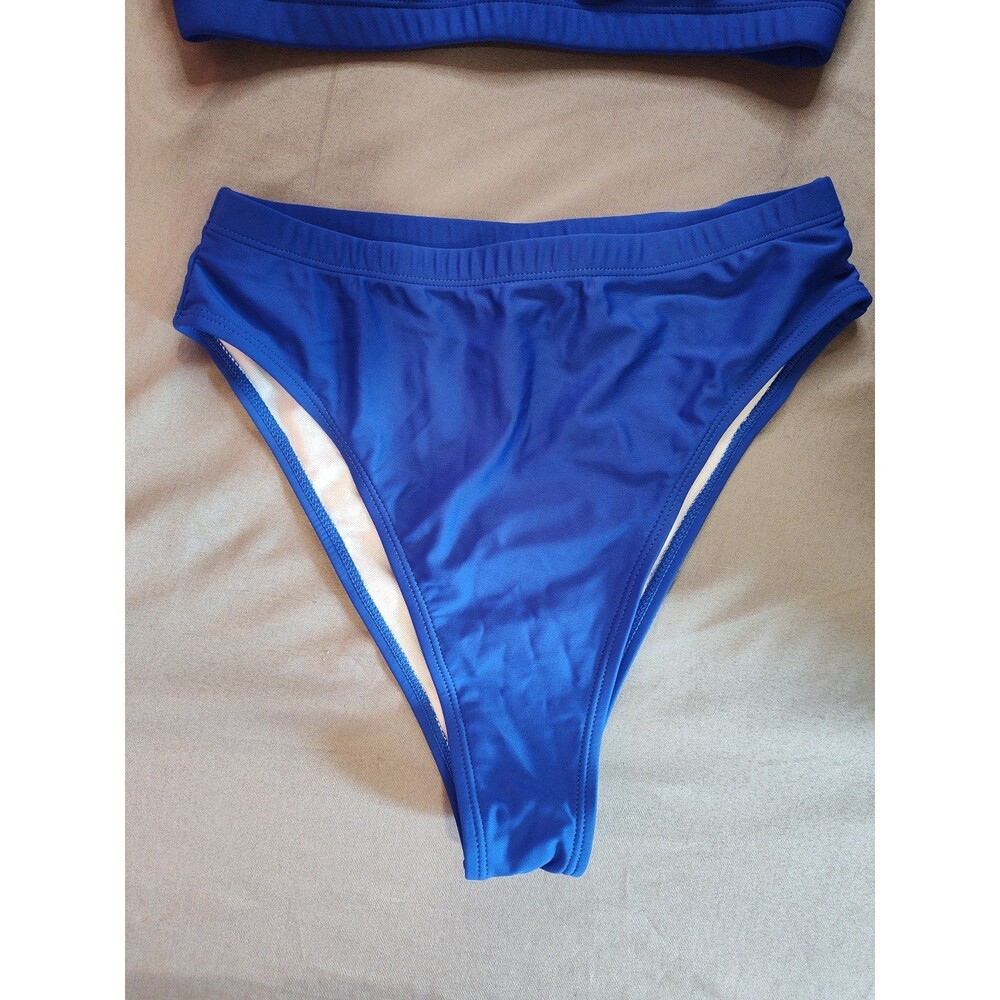 Women's Unbranded Two Piece Bikini Swimsuit Small Royal Blue - Picture 3 of 4